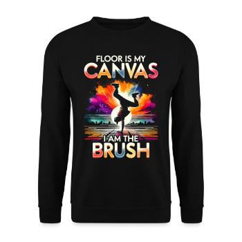 Breakdance B-boy Stunt Street Dancer - Unisex Sweatshirt - black - Front - Alina (178cm) & Michal (187cm)