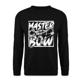 Bogenschießen Bogenschütze Master of the bow - Unisex Pullover - Schwarz - Vorne - Alina (178cm) & Michal (187cm)