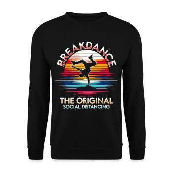 Breakdance B-boy Stunt Street Dancer - Unisex Pullover - Schwarz - Vorne - Alina (178cm) & Michal (187cm)