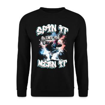 Breakdancing Breakdance B-boy Stunt Street Dancer - Unisex Sweatshirt - black - Front - Alina (178cm) & Michal (187cm)