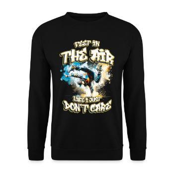 Breakdance B-boy Stunt Street Dancer - Unisex Pullover - Schwarz - Vorne - Alina (178cm) & Michal (187cm)