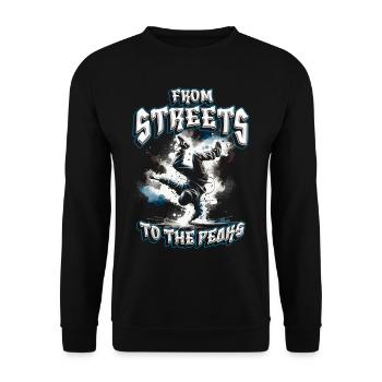 Breakdance From the Streets to the Peaks - Unisex Sweatshirt - black - Front - Alina (178cm) & Michal (187cm)