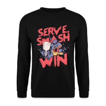 Pickleball Serve Smash Win - Sweat-shirt Unisexe - noir - Devant - Alina (178cm) & Michal (187cm)