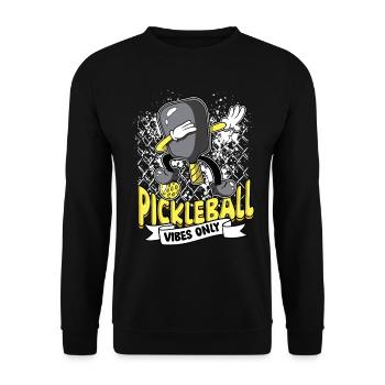 Pickleball Pickleball Pickleball Vibes uniquement - Sweat-shirt Unisexe - noir - Devant - Alina (178cm) & Michal (187cm)