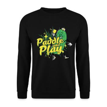 Raquette de pickleball et jeu - Sweat-shirt Unisexe - noir - Devant - Alina (178cm) & Michal (187cm)