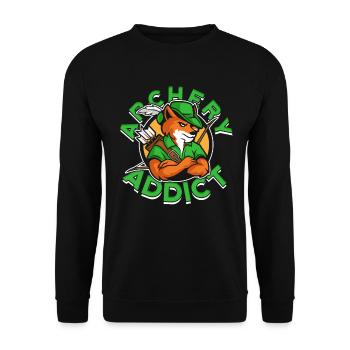 Archery Archer Archery Addict - Sweat-shirt Unisexe - noir - Devant - Alina (178cm) & Michal (187cm)