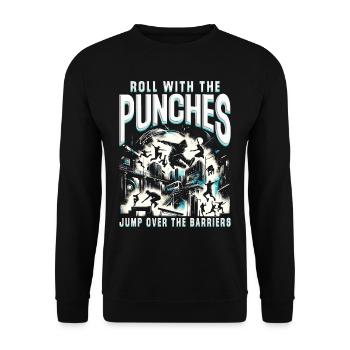 Parkour Parkour Runners - Unisex Sweatshirt - black - Front - Alina (178cm) & Michal (187cm)