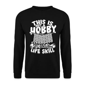 Stricken Häkeln - Unisex Pullover - Schwarz - Vorne - Alina (178cm) & Michal (187cm)