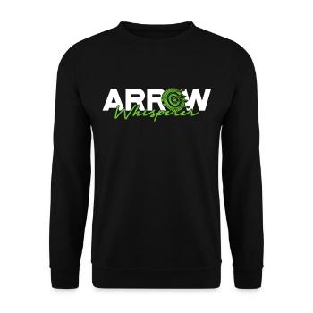 Archer à l’arc Flèche Chuchoteur - Sweat-shirt Unisexe - noir - Devant - Alina (178cm) & Michal (187cm)