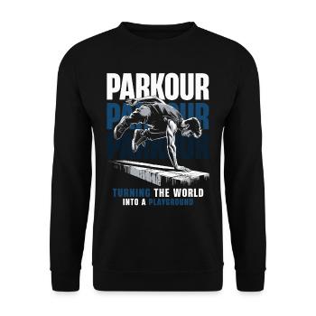 Parkour Parkour Runners - Unisex Sweatshirt - black - Front - Alina (178cm) & Michal (187cm)