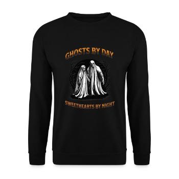 Ghosts by day sweethearts by night - Unisex Sweatshirt - black - Front - Alina (178cm) & Michal (187cm)