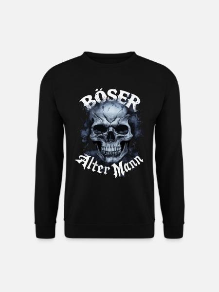Böser alter Mann | Motorradfahrer | Biker Opa - Unisex Pullover - Schwarz