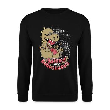 Stricken Häkeln Yarned - Unisex Pullover - Schwarz - Vorne - Alina (178cm) & Michal (187cm)