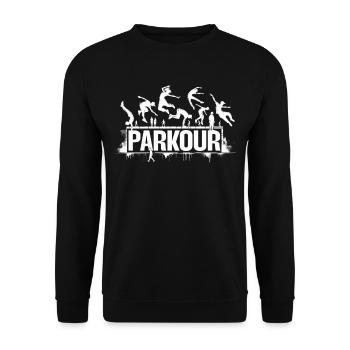 Parkour Parkour Runners - Unisex Sweatshirt - black - Front - Alina (178cm) & Michal (187cm)