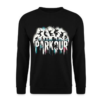 Parkour Parkour Runners - Unisex Sweatshirt - black - Front - Alina (178cm) & Michal (187cm)