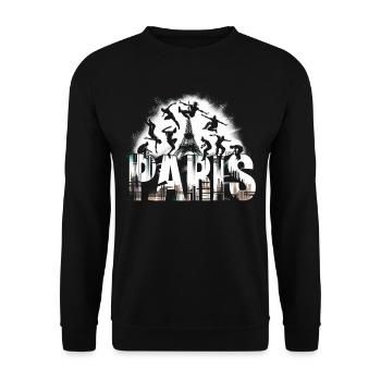 Parkour Parkour Runner Paris - Unisex Sweatshirt - black - Front - Alina (178cm) & Michal (187cm)