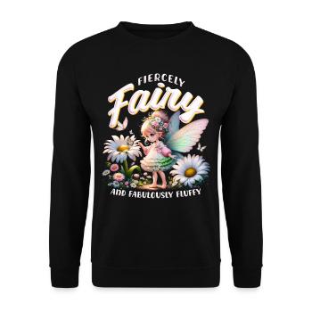 Fairy Fiercely fairy and fabulously fluffy - Unisex Sweatshirt - black - Front - Alina (178cm) & Michal (187cm)
