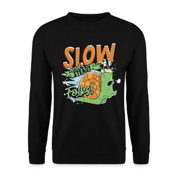 Entomologiste de l’escargot Lent et régulier - Sweat-shirt Unisexe - noir - Devant - Alina (178cm) & Michal (187cm)