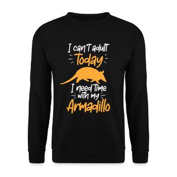 Armadillo Need time with Armadillo Armadillo Armadillo - Unisex Sweatshirt - black - Front - Alina (178cm) & Michal (187cm)