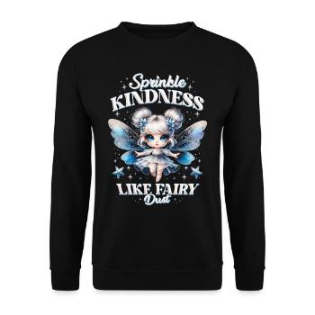 Fairycore Sprinkle kindness like fairy dust - Unisex Sweatshirt - black - Front - Alina (178cm) & Michal (187cm)