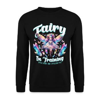 Fairycore Fairy in training please be patient - Unisex Sweatshirt - black - Front - Alina (178cm) & Michal (187cm)