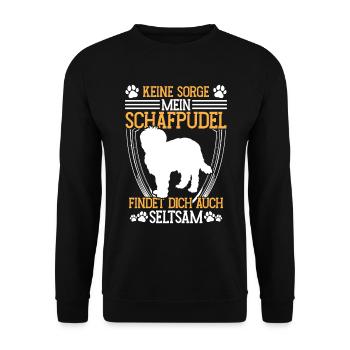 Sheep Poodle Finds You Strange Herding Dog - Unisex Sweatshirt - black - Front - Alina (178cm) & Michal (187cm)