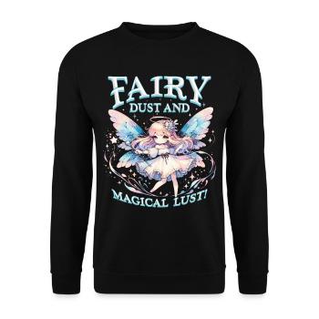 Fairycore Fairycore Fairy dust and magical lust - Unisex Sweatshirt - black - Front - Alina (178cm) & Michal (187cm)