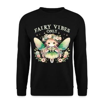 Fee Fairy Fairycore - Unisex Sweatshirt - black - Front - Alina (178cm) & Michal (187cm)
