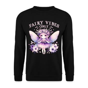 Fee Fairy Fairycore - Unisex Sweatshirt - black - Front - Alina (178cm) & Michal (187cm)