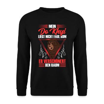 Do Khyi Is Not Lazy Tibetan Mastiff Tibetan Mastiff - Unisex Sweatshirt - black - Front - Alina (178cm) & Michal (187cm)