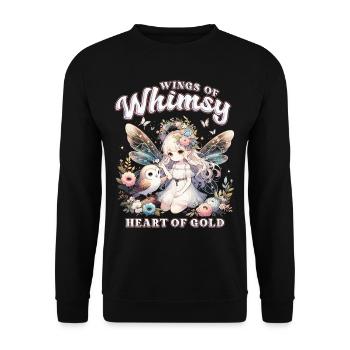 Fee Fairy Fairycore - Unisex Sweatshirt - black - Front - Alina (178cm) & Michal (187cm)