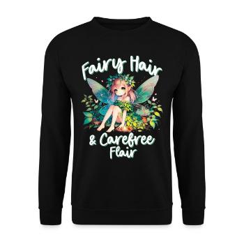 Fee Fairy Fairycore - Unisex Sweatshirt - black - Front - Alina (178cm) & Michal (187cm)