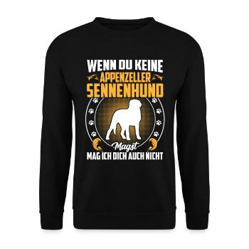 Mountain Dog Don't Like Appenzeller Mountain Dog - Unisex Sweatshirt - black - Front - Alina (178cm) & Michal (187cm)