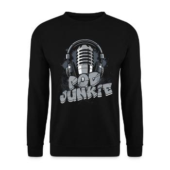 Podcast Podcaster Podcasting - Unisex Pullover - Schwarz - Vorne - Alina (178cm) & Michal (187cm)