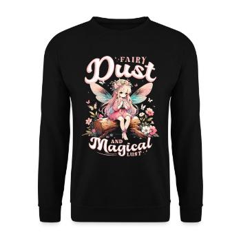 Fee Fairy Fairycore - Unisex Sweatshirt - black - Front - Alina (178cm) & Michal (187cm)