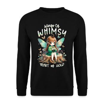 Fee Fairy Fairycore - Unisex Sweatshirt - black - Front - Alina (178cm) & Michal (187cm)