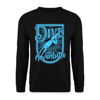 Diver Scuba Diving Diving Dive Into Adventure - Unisex Sweatshirt - black - Front - Alina (178cm) & Michal (187cm)