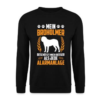 Broholmer est meilleur que Alarm Broholmer - Sweat-shirt Unisexe - noir - Devant - Alina (178cm) & Michal (187cm)