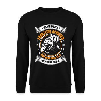Vehicle painter I am this painter - Unisex Sweatshirt - black - Front - Alina (178cm) & Michal (187cm)