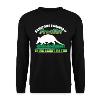 Tatous pensent à moi Tatous géants - Sweat-shirt Unisexe - noir - Devant - Alina (178cm) & Michal (187cm)
