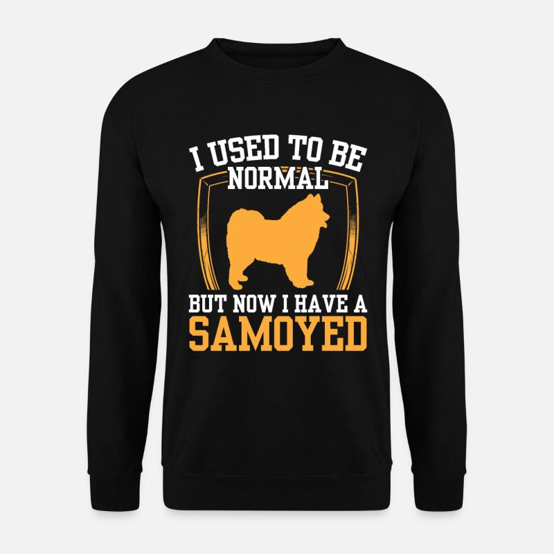 Samojede war mal normal Samojedenspitz Samojede - Unisex Pullover - Schwarz