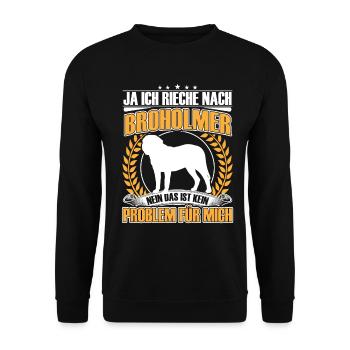 Broholmer Oui, je sens comme Broholmer - Sweat-shirt Unisexe - noir - Devant - Alina (178cm) & Michal (187cm)