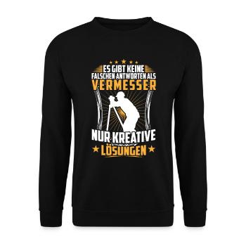 Géomètre mauvaise réponse Landverladung - Sweat-shirt Unisexe - noir - Devant - Alina (178cm) & Michal (187cm)