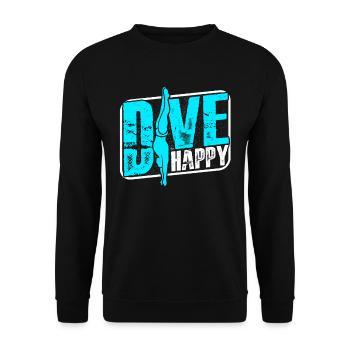 Plongeurs Plongée sous-marine Dive Happy - Sweat-shirt Unisexe - noir - Devant - Alina (178cm) & Michal (187cm)