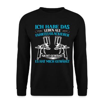 Vehicle painter Life as a painter - Unisex Sweatshirt - black - Front - Alina (178cm) & Michal (187cm)