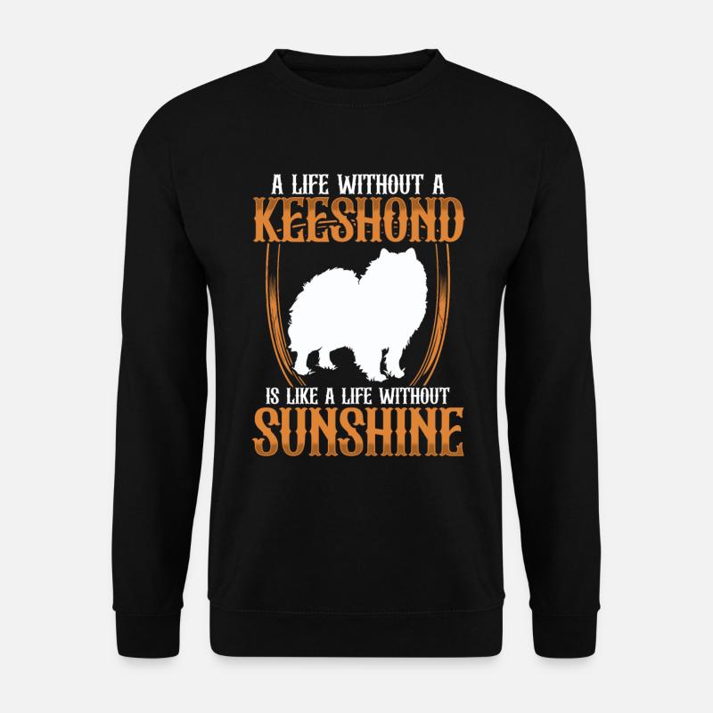 Life without Wolfspitz Keeshond - Unisex Sweatshirt - black