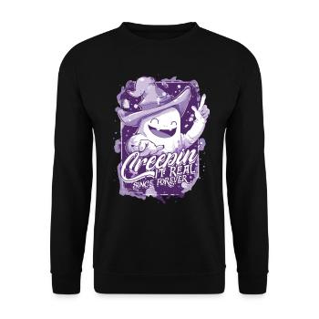 Ghost Bait Halloween Parapsychology - Unisex Sweatshirt - black - Front - Alina (178cm) & Michal (187cm)