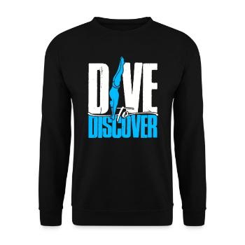 Taucher Sporttauchen Tauchen Dive To Discover - Unisex Pullover - Schwarz - Vorne - Alina (178cm) & Michal (187cm)