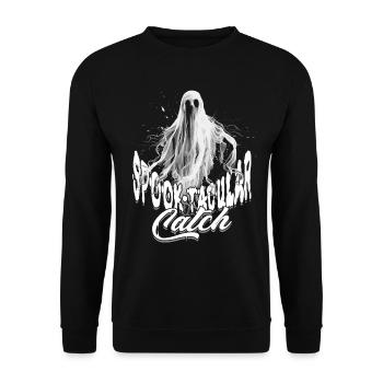Geisterköder Spook-tacular Catch - Unisex Pullover - Schwarz - Vorne - Alina (178cm) & Michal (187cm)