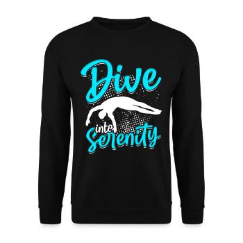 Taucher Sporttauchen Tauchen - Unisex Pullover - Schwarz - Vorne - Alina (178cm) & Michal (187cm)